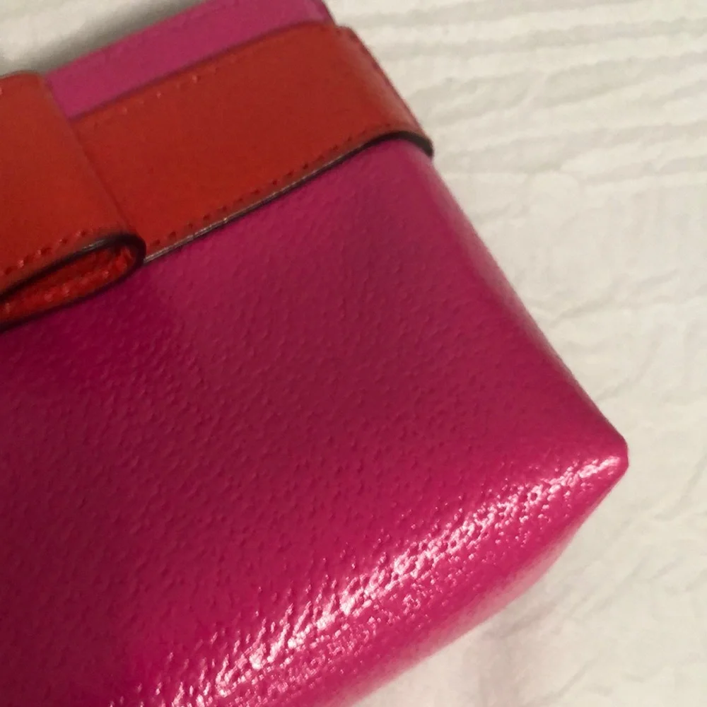 kate spade Pink & Red Bow Accent Wristlet Pouch